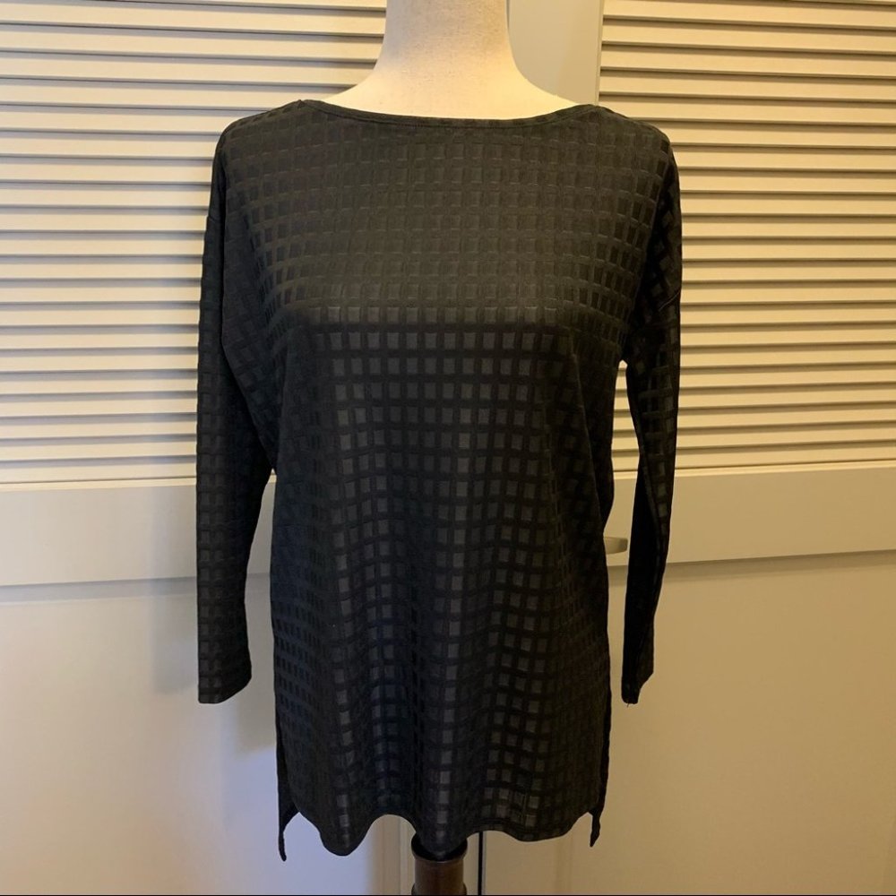 Zara W&B Black Stained Glass Hi-Lo Tunic M